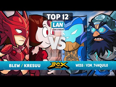 Blew & Kresuu vs Wess & V3M_T4NQUIL0 - Top 12 - Brawlhalla World Championship 2023 - LAN 2v2