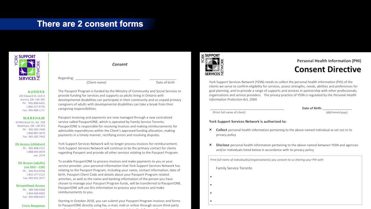 Filling out your Passport Program Consent Forms