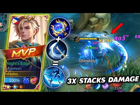 HYPER CARRY AAMON 3X DAMAGE STACKS ON THIS BUILD | AAMON BEST BUILD 2022 - MLBB
