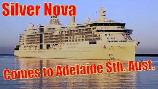 Silver Nova of Silversea Cruises arrives at Outer Harbor in Adelaide South Australia.