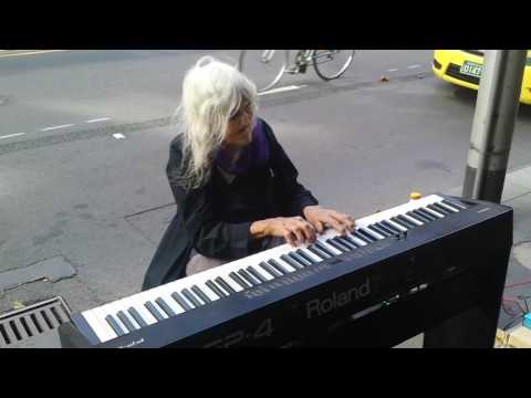 Natalie  Iconic Melbourne Piano Street Performer.  Untitled original piece  2014