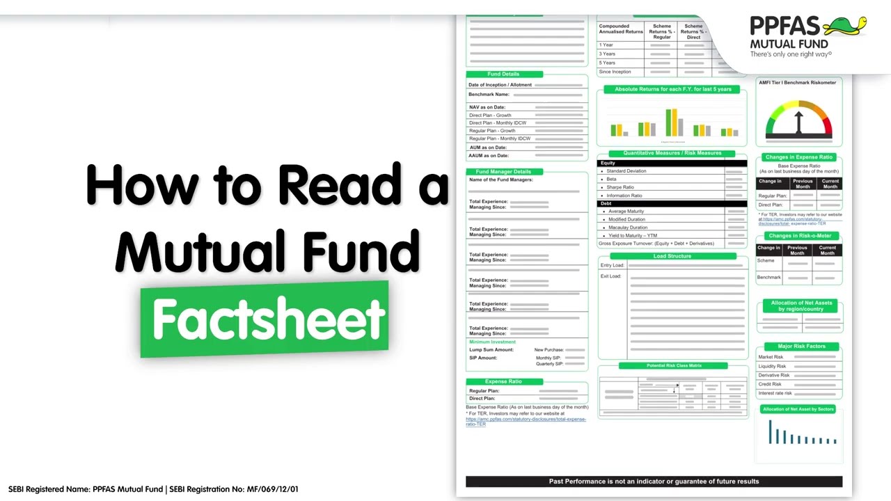 How to Read a PPFAS Mutual Fund Factsheet | Key Terms Explained Simply