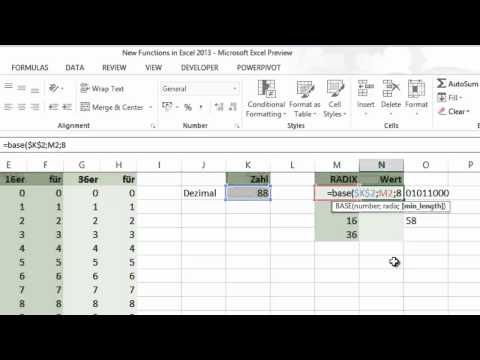 Excel 2013 - BASE - Neue Funktion