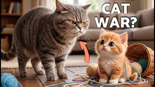 5 TIPS to Introduce a KITTEN to an OLDER CAT (Step by Step) 👴🏻👶🏻 (Introducing Senior Cat to Kitten)