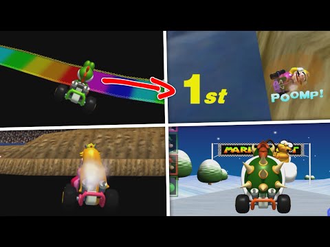 Lap Skip Glitches Showcase - Mario Kart 64 HD
