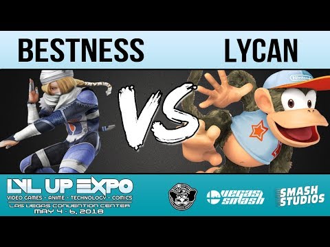 LVL Up Expo 2018: [Smash 4] Bestness (Sheik/Mario) vs Lycan (Diddy Kong) - Winners Finals