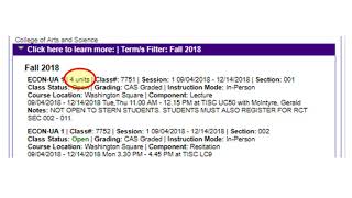 How to Read the Course Search Fall 2018