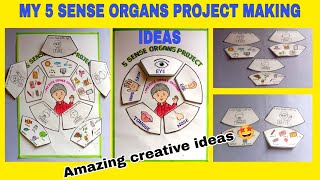 Sensory organs model for school project | my Sense Organs project ideas | Sensor organs craft model