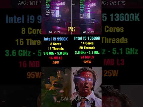 Core i9 9900K vs Core i5 13600K - Performance Gap Too Big? 😳🔥#pcgaming #benchmark #intel