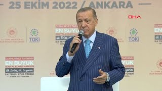 Cumhurbaşkanı Erdoğan, 'İlk Evim, İlk İş Yerim' projesinin temel atma 