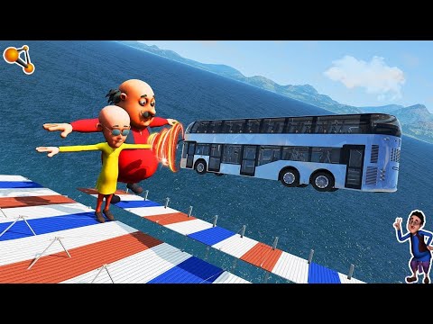 Impossible ''S'' Shape Bridge Crossing 👍 #001   Cars Vs Deep Water - BeamNG. Police🚨