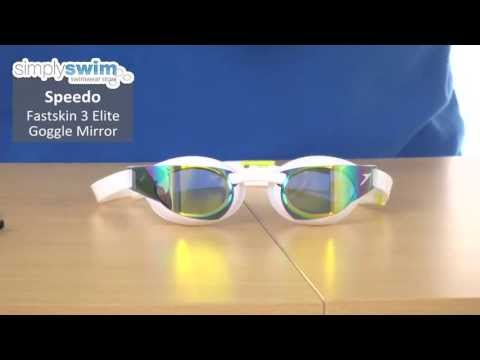 Speedo Fastskin 3 Elite Goggle Mirror - White - www.simplyswim.com