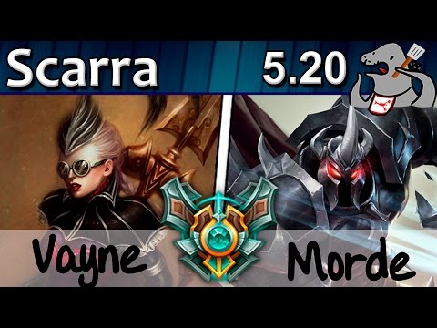 Scarra - Vayne/Heimerdinger vs Mordekaiser/Nautilus - ADC - Master S5 | 414