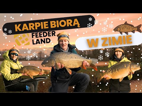 Karpie na method feeder zimą!! Łowisko Rusiec!!! Ojciec i Syn!!!
