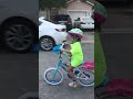 Lorelei learning how to ride a bike