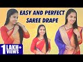 Easy Perfect Saree Drape Saree Drape Styles Saree Draping Lakshya Stories