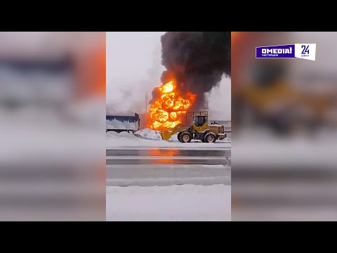 Что произошло. 06.02.26. В Солнечном сгорел грузовик с топливом