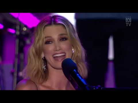 Delta Goodrem performing at Australia Day Live Concert 2021