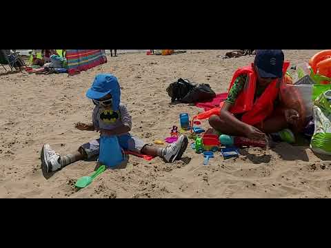 Camber Sand Beach..Nafis and Ehan making Castles (12,6,21)