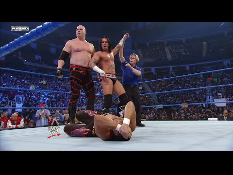 CM Punk & Kane vs Chavo Guerrero & Shelton Benjamin: WWE SmackDown February 15, 2008 HD