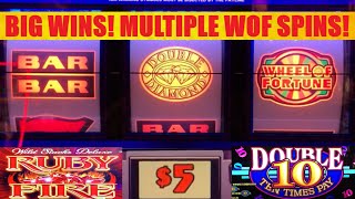 I got into an altercation at the casino! BIG WINS on Wheel of Fortune! Double 10 Times pay slots!
