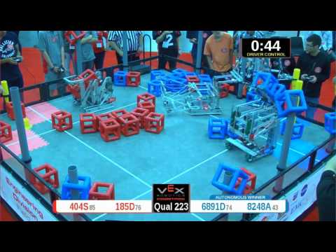 2015 VRC Engr Q223 - 404S 185D vs 6891D 8248A - 25 to 59 - VEX Worlds 2015 - Engineering Division