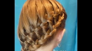 preview picture of video 'Stacked Waterfall Braid Side Ponytail Hairstyle For School'