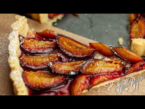 how to bake tarte aux quetsches d'alsace #asmr | stella regina