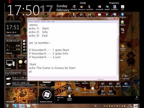 TrustGamerz - Project Cmd/Notepad Episode #1 How to make a menu in notepad/Cmd #Part1