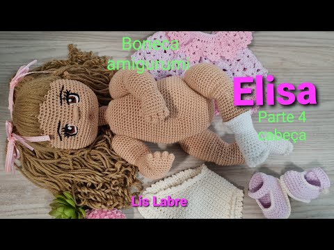 Elisa- Boneca amigurumi- Parte 4- cabeça