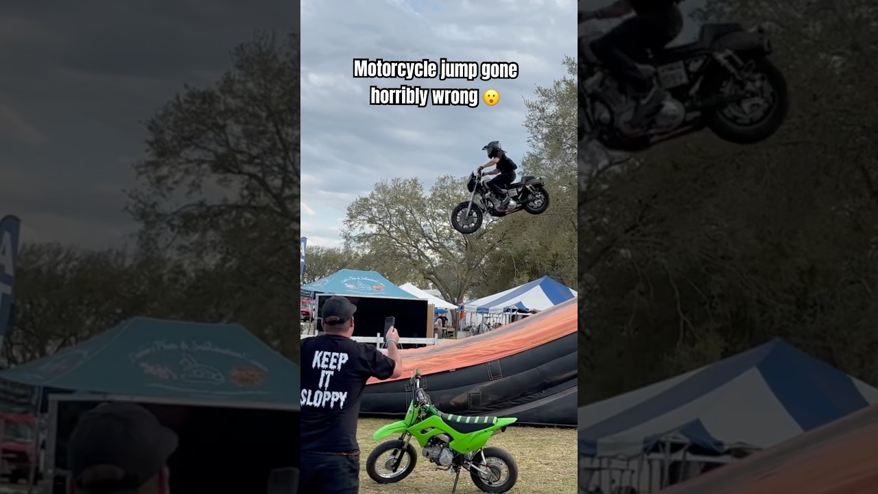 Motorcycle Jump Gone Horribly Wrong!