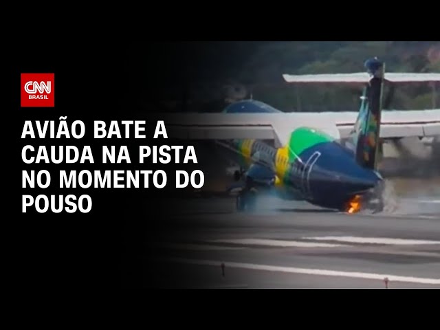 Avião bate a cauda na pista ao pousar em Recife | CNN NOVO DIA