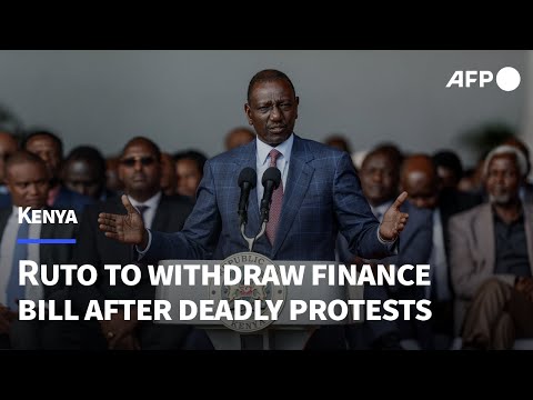 Kenya's President Ruto to withdraw finance bill after deadly anti-tax protests | AFP