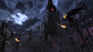 A Spooky Church Ambience | Heavy Rain & Wind Sounds | Church Bells & Pumpkin Head | 4K