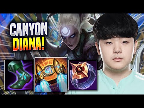 CANYON PERFECT GAME WITH DIANA! - DK Canyon Plays Diana JUNGLE vs Nidalee! | Season 2022