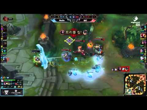 SKT T1 Faker - LeBlanc Pentakill - NJE vs SKT T1 - Game 3 - LCK Spring W1 D1 - Season 2015 - LoL