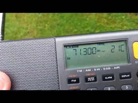 XHDATA D-808 receiving OIRT E Skip with whip antenna in UK