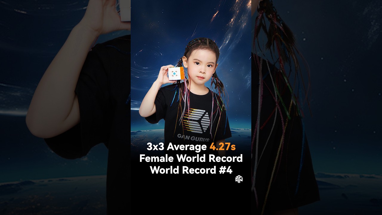 3x3 Average Female World Record 4.27s | Yunzhi Lian