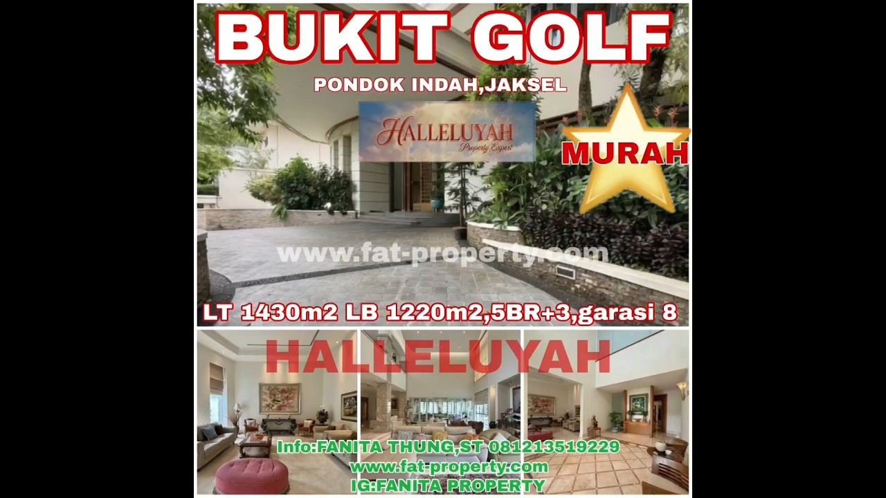 Cheap! Super Luxurious! For Sale Luxury House at Bukit Golf Pondok Indah, South Jakarta.