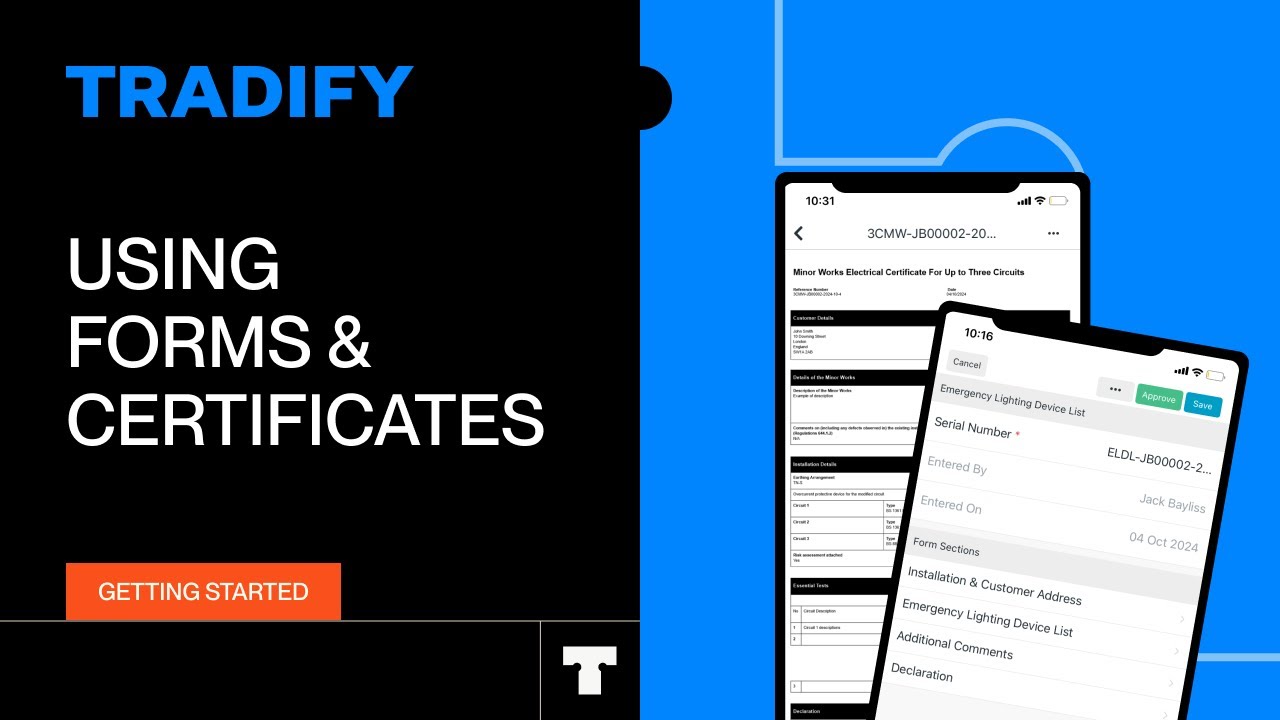 Using Forms & Certificates in Tradify