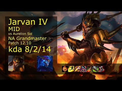 Rank 1 NA Jarvan IV Mid: Jarvan IV vs Aurelion Sol