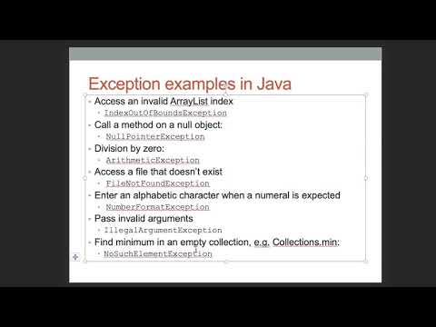 Lecture 03: Exception Handling