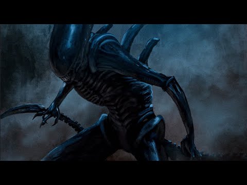 Alien digital painting (Procreate)