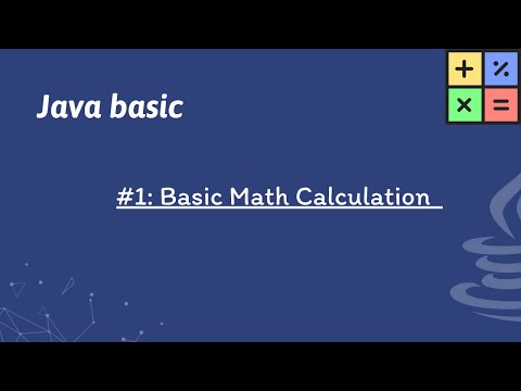 Java Basic 1 Basic Math Calculation