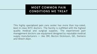 Pain Management Clinics in NYC