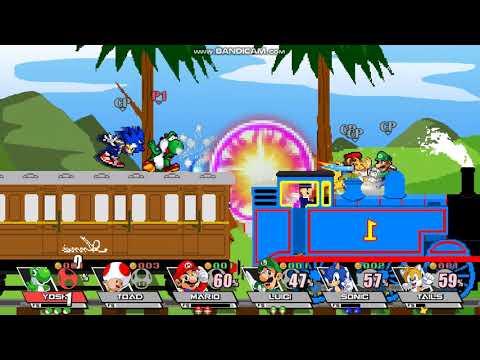 Super Smash bros Crusade 0.9.4a Mods: Yoshi vs Toad vs Mario vs Luigi vs Sonic vs Tails