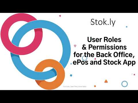 User Roles & Permissions for Back Office, ePos & Stock App