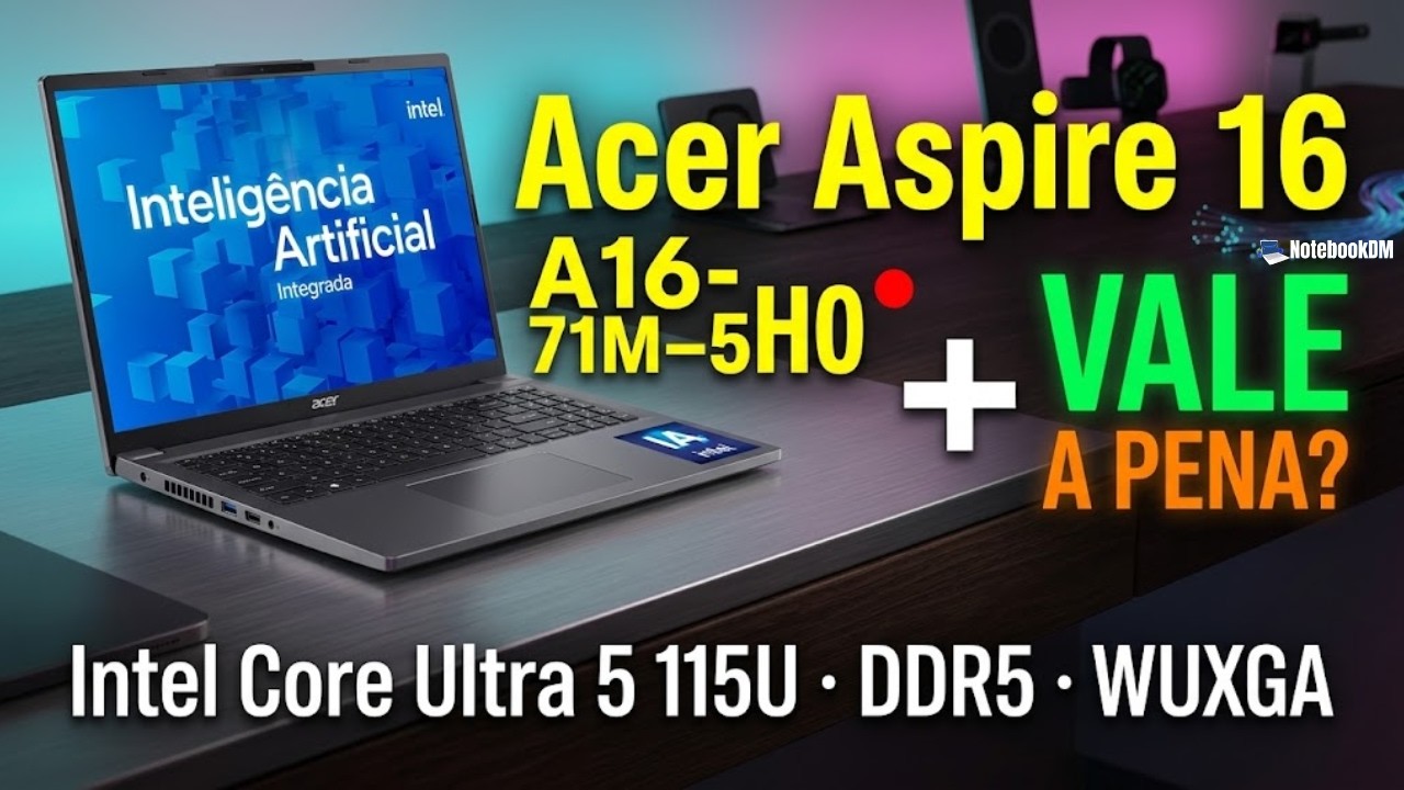 Miniatura da avaliação em vídeo de Notebook Acer Aspire 790X 14 Polegadas 16GB RAM 512GB SSD