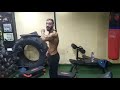 Men fitness posing routine
