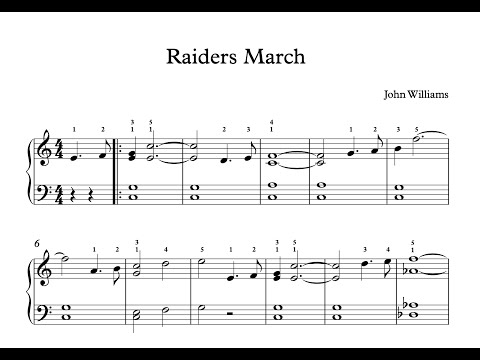 Riders March from Movie Indiana Jones [Piano Tutorial with Sheet Music]